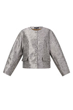 Geweven Polyestervezel Vrouwen Jas Elegante Bloemenprint Herfst/Winter