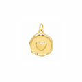 Golden Wax Seal Heart Charm