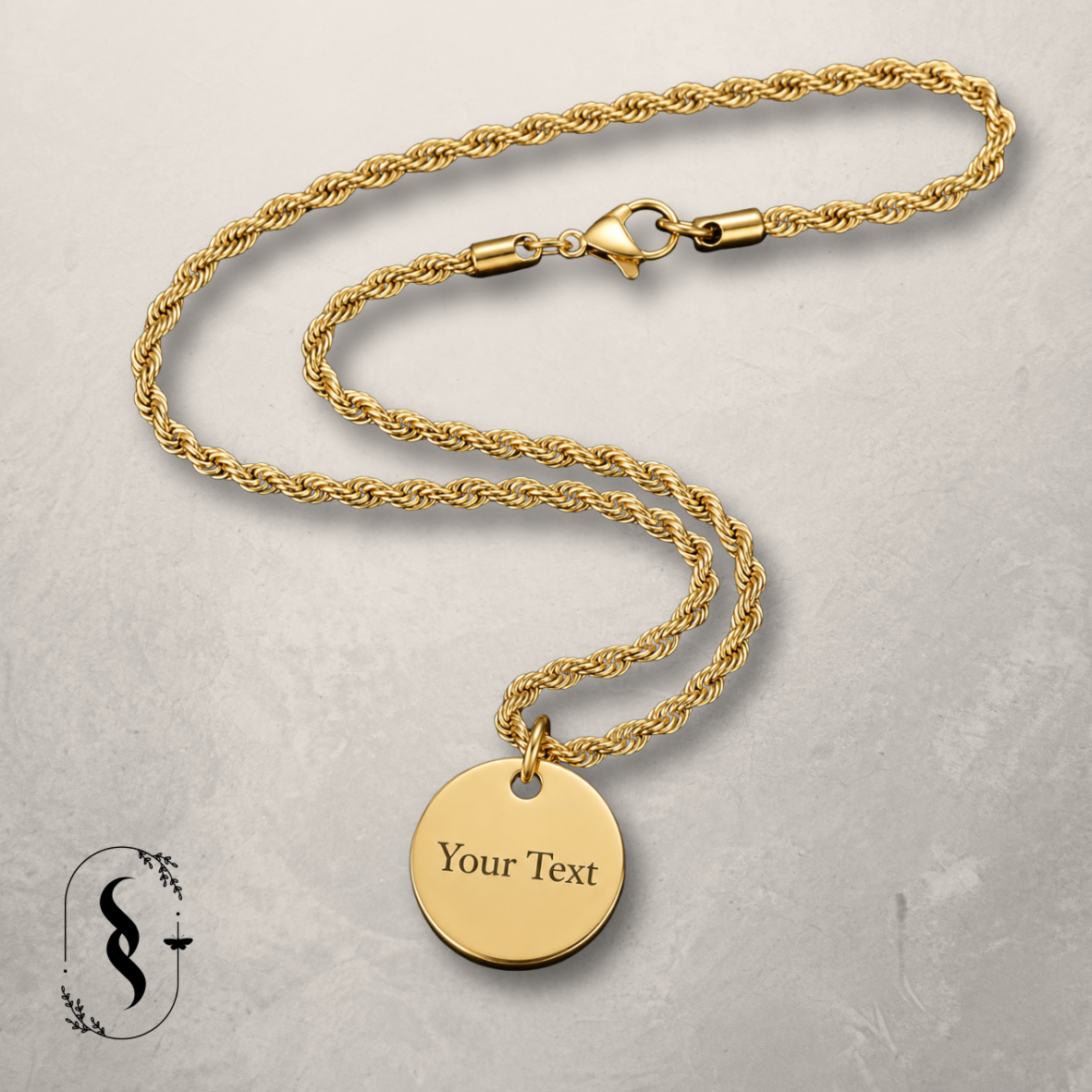 Sacred Script Charm – Gold