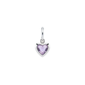 Lavender Heart Charm