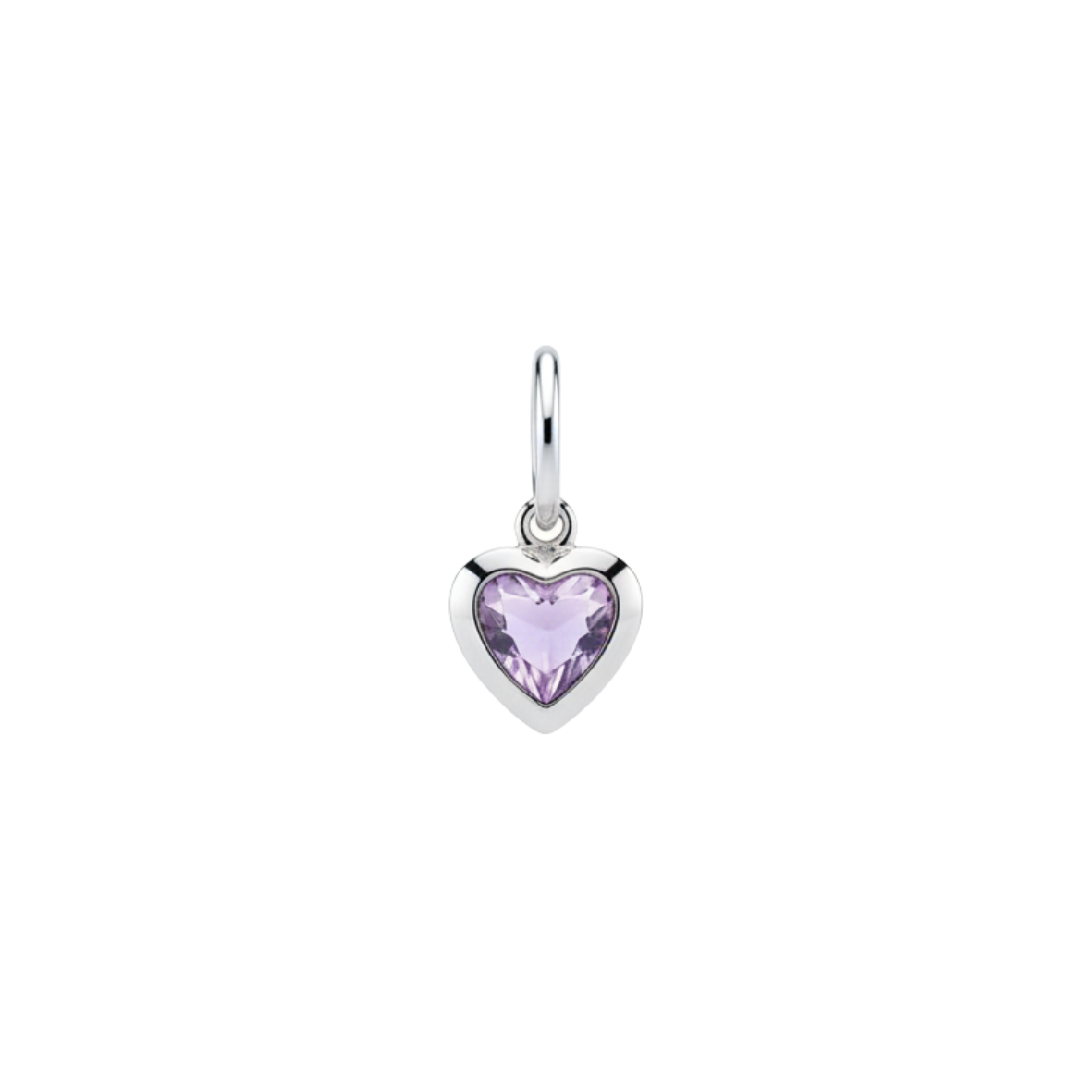 Lavender Heart Charm