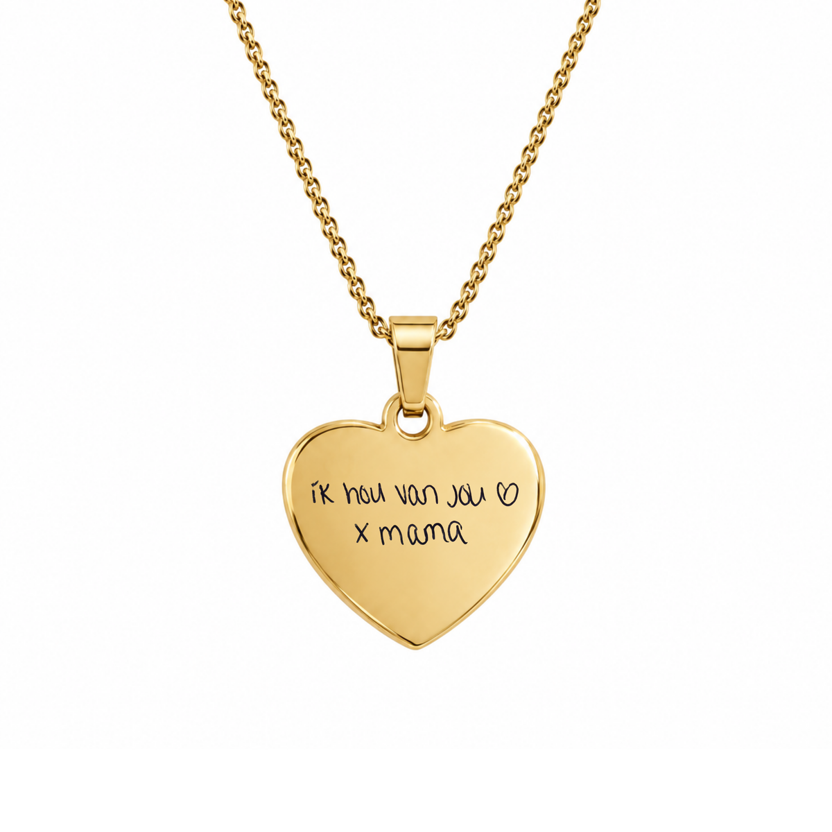 Amoré handschrift ketting hart
