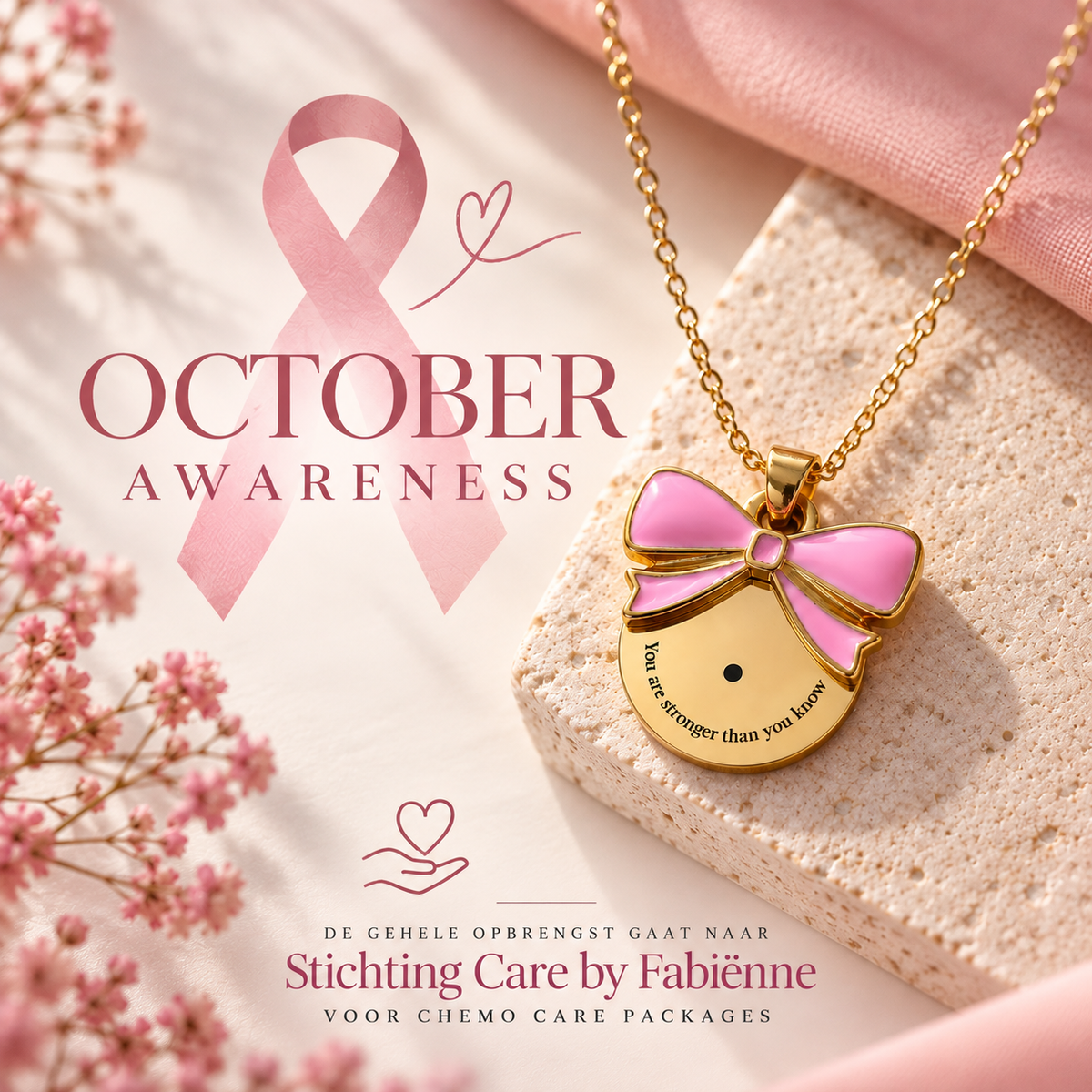 October Awareness Neckless 🎀