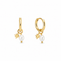 Luna Star Pearl Hoops