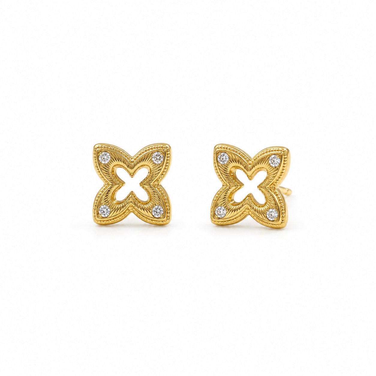 Golden Clover Studs