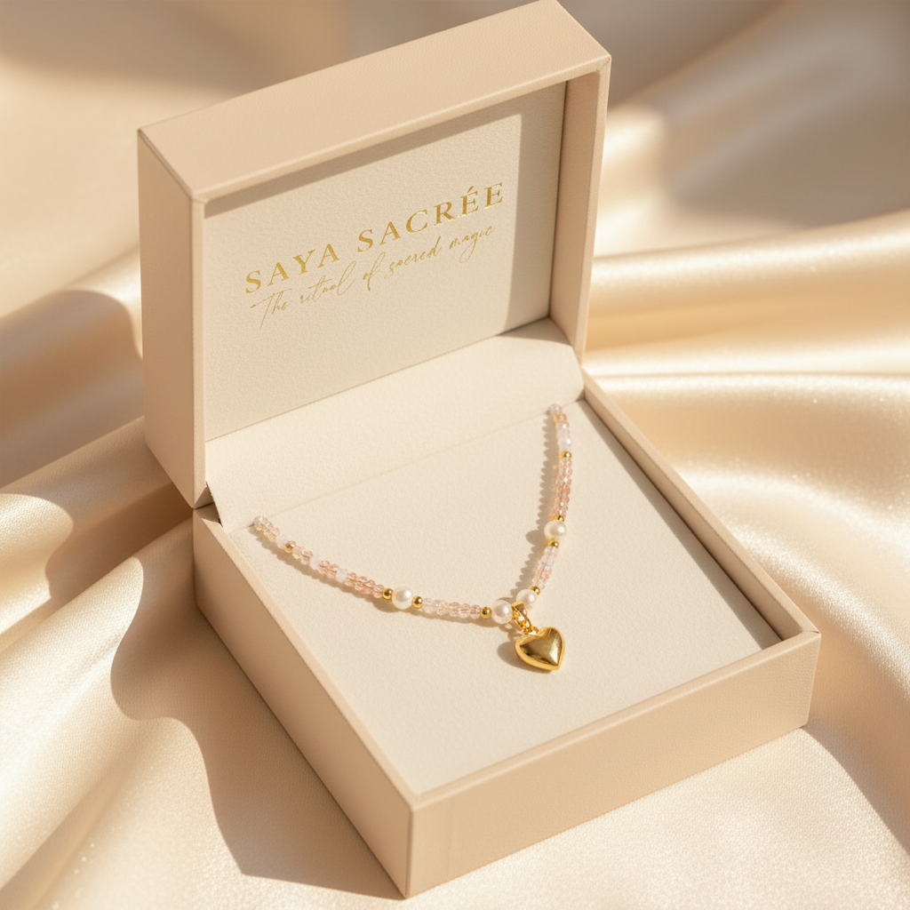 Sacred Heart Pearl Necklace