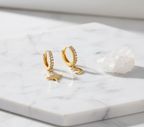 Celestial Moon & Star Hoops
