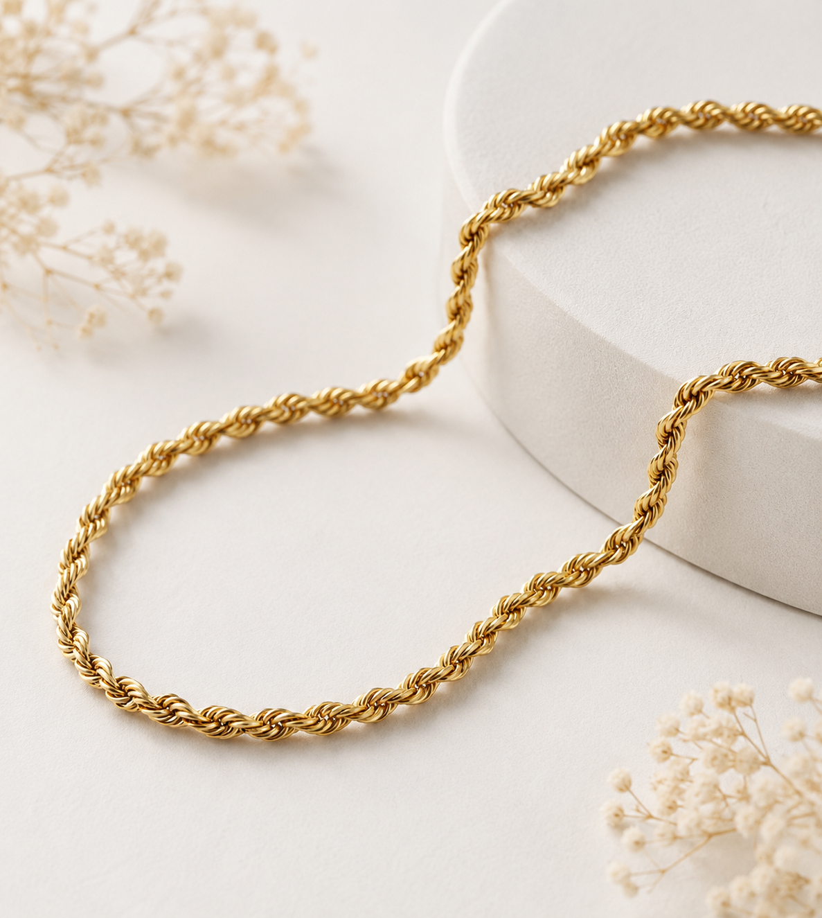 The Script Necklace | Gold