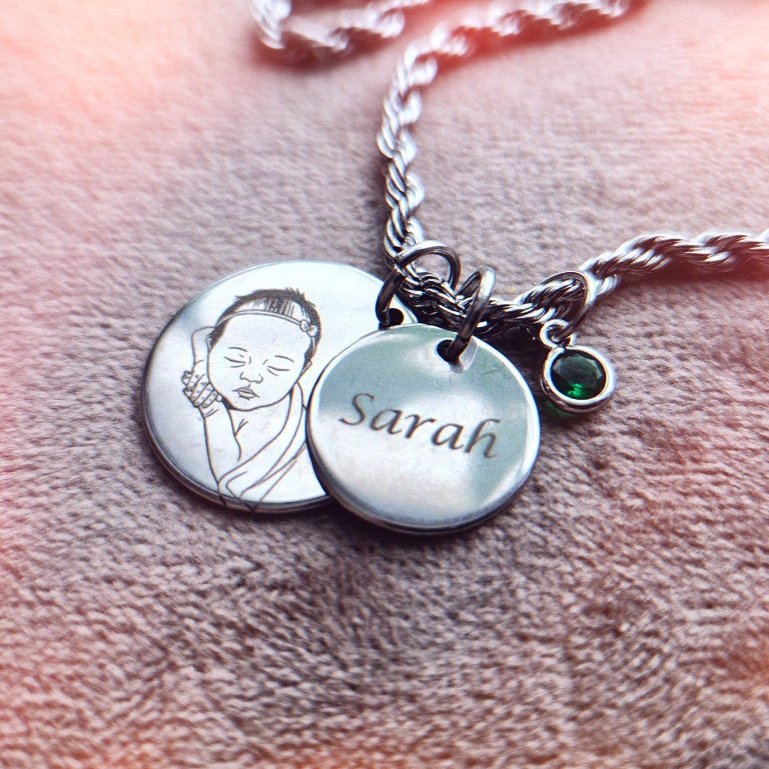 Memento Photo Charm – Silver