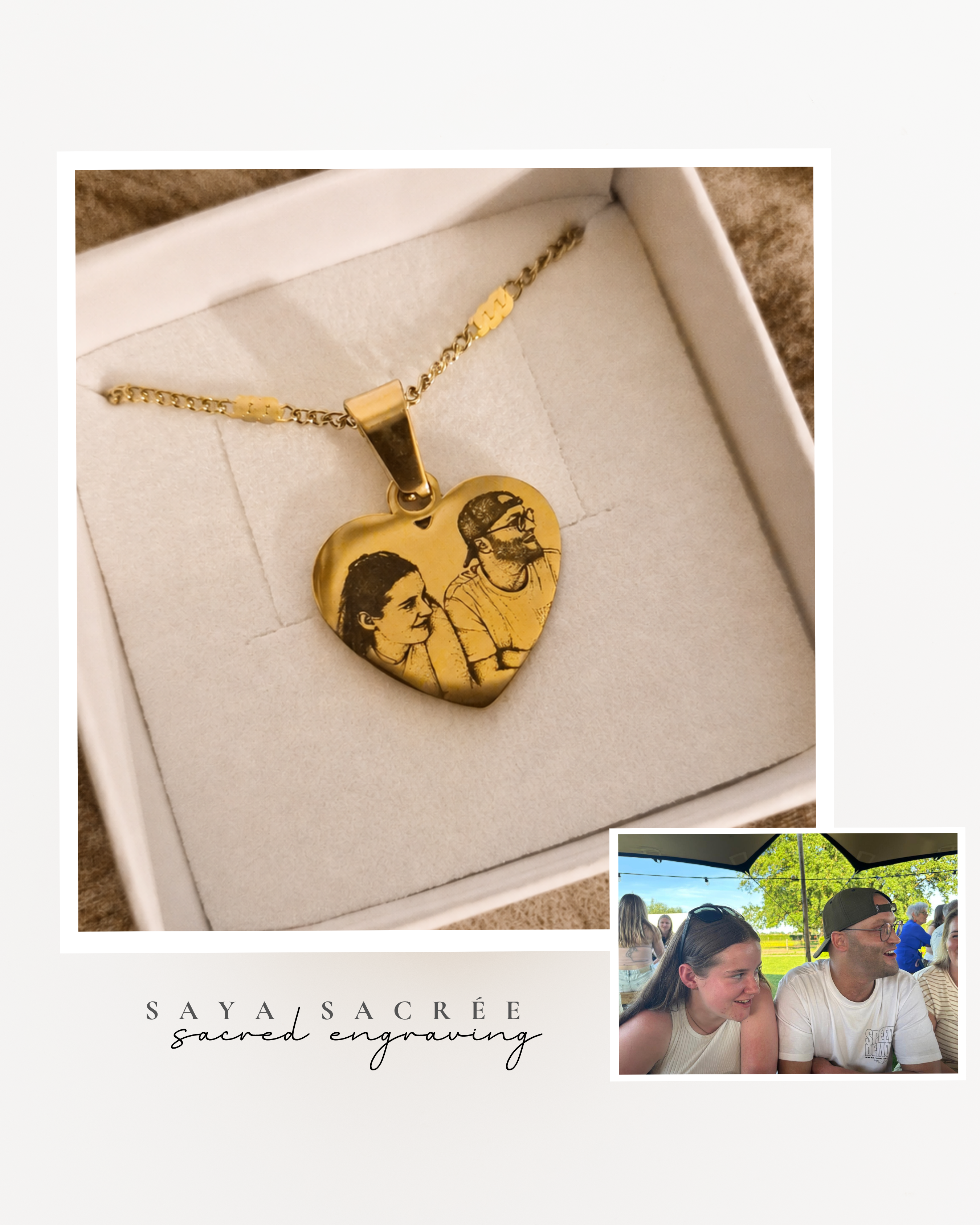 Sketch Portrait Necklace | ○♡