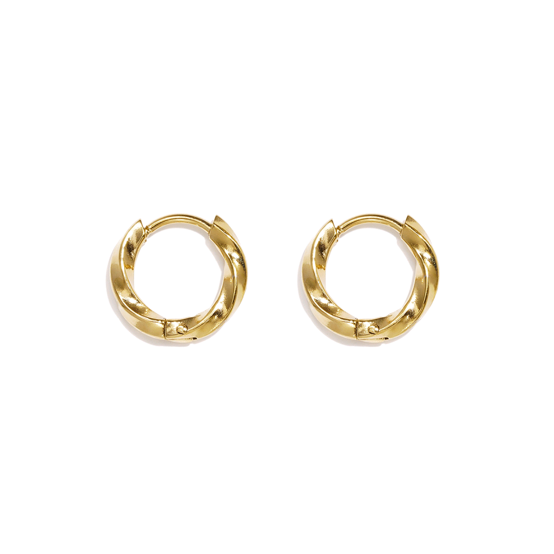 Twisted Gold Hoops