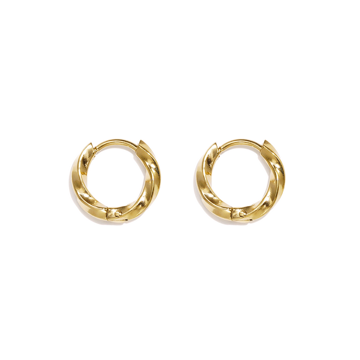 Twisted Gold Hoops