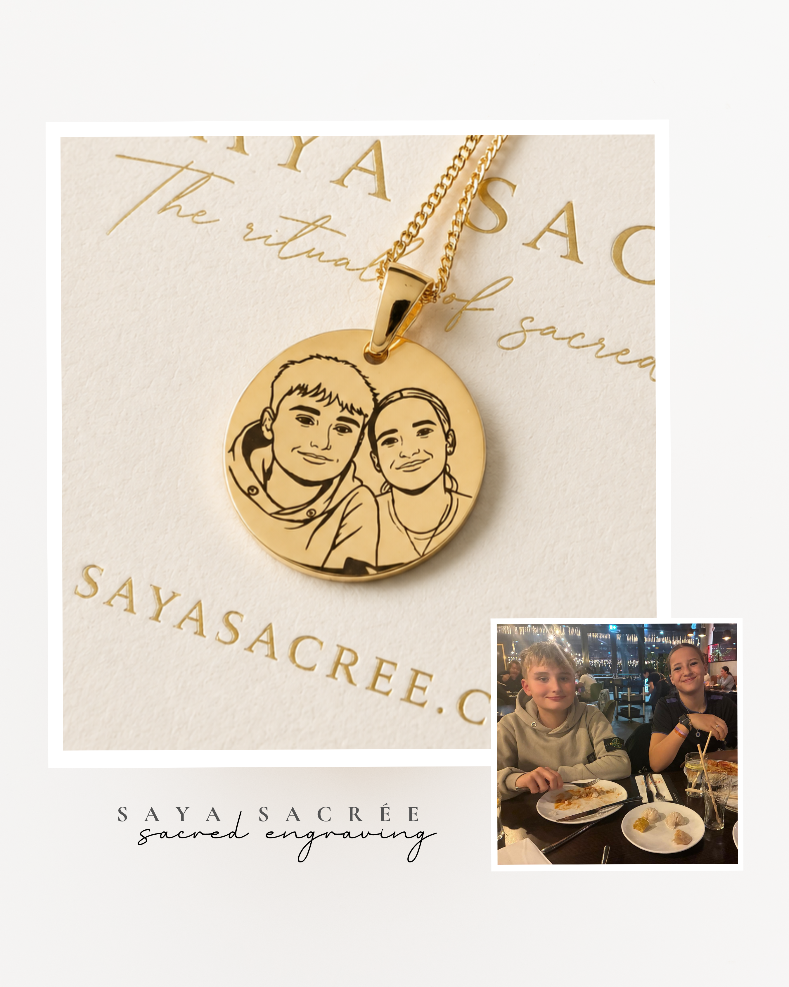 Line Portrait Necklace | ○♡