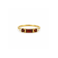 Crimson Aura Baguette Ring