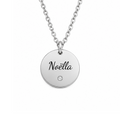 Diamond Script Necklace | ○