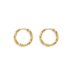 Twisted Gold Hoops