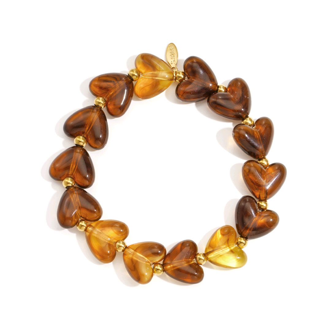 Amber Heart Bracelet