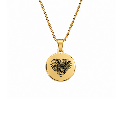 Petite ketting vingerafdruk hartje