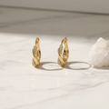 Aurélie Twist Pavé Hoops
