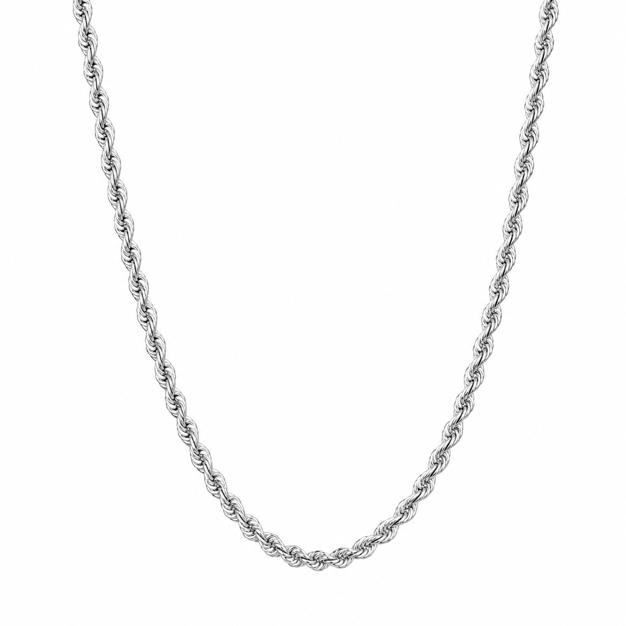 Luxe Rope Chain Necklace | Silver