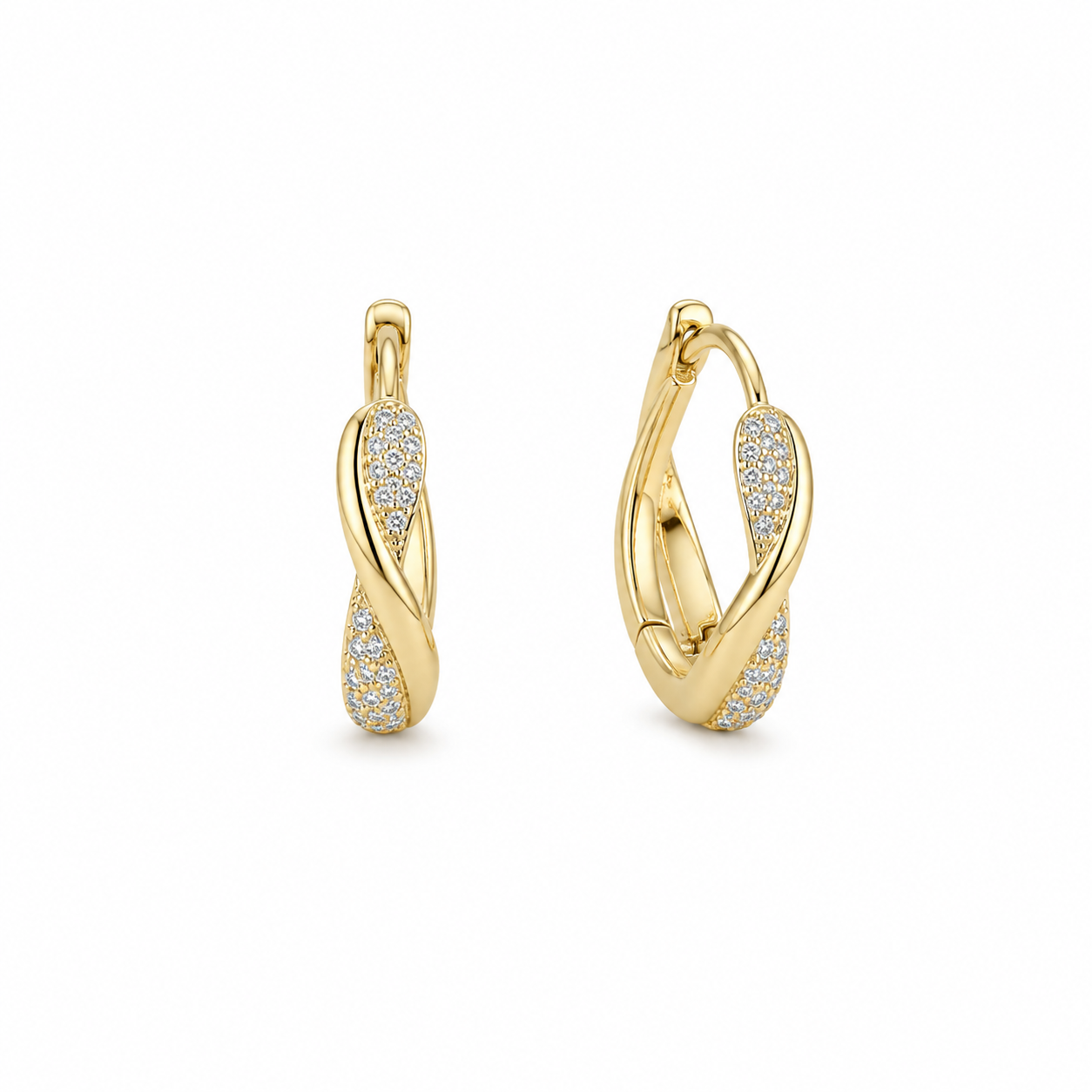 Aurélie Twist Pavé Hoops