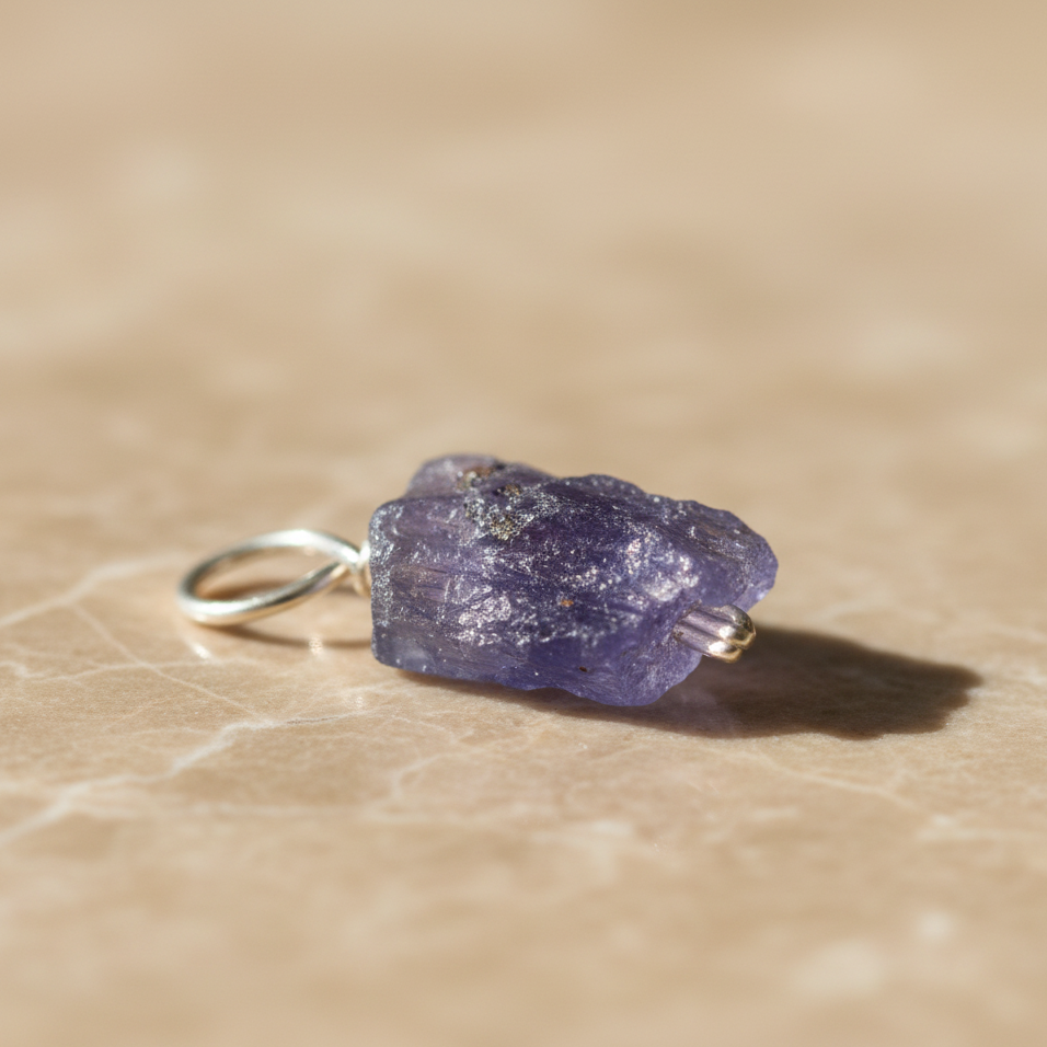 Gemstone Charm TANZANITE