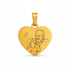 Amore Photo Necklace | Gold