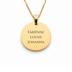 The Script Necklace | Gold