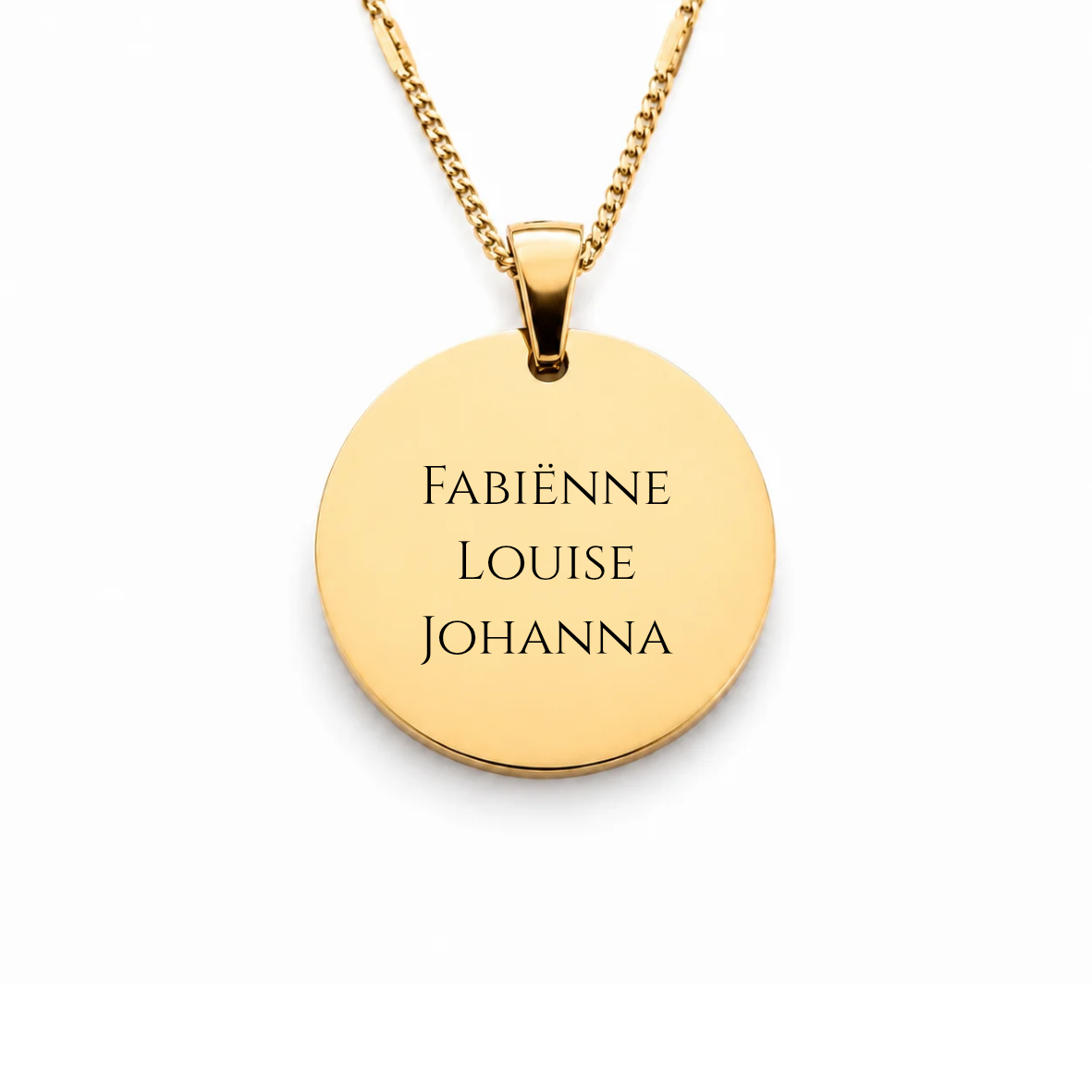 The Script Necklace | Gold