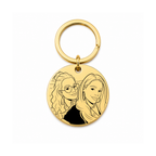 Line Portrait Keychain | ○