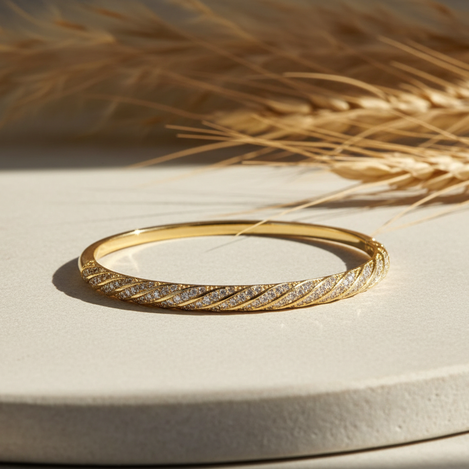 Golden Serene Bangle