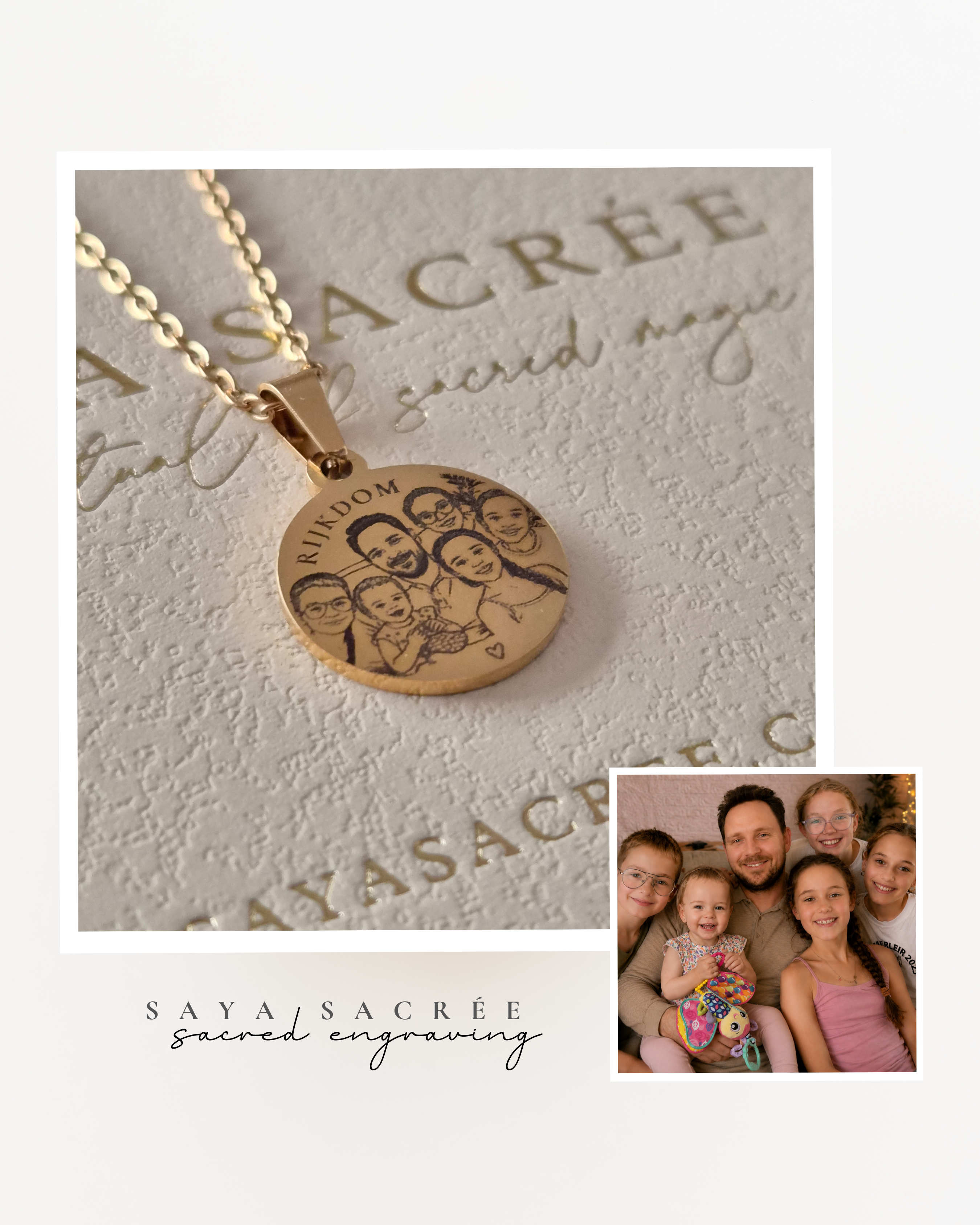 Line Portrait Necklace | ○♡