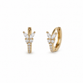 Golden Butterfly Hoops