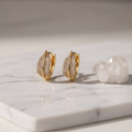 Golden Leaf Spark Hoops