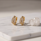 Golden Leaf Spark Hoops