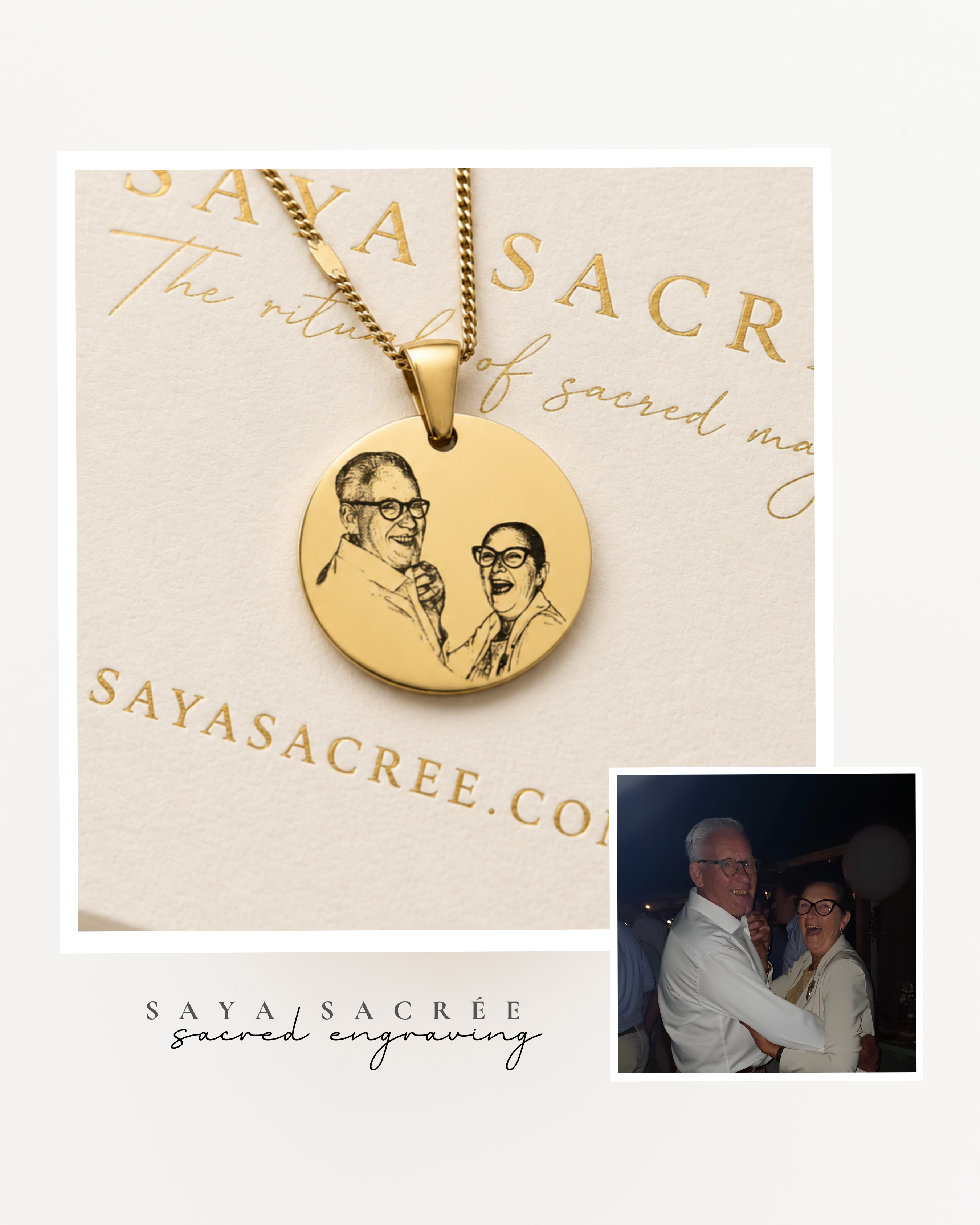 Sketch Portrait Necklace | ○♡