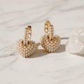 Pearl Heart Hoops