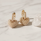 Pearl Heart Hoops