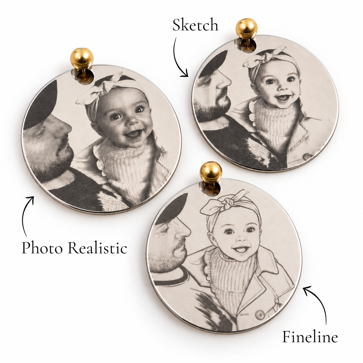 Portrait Realistic Necklace | ○♡