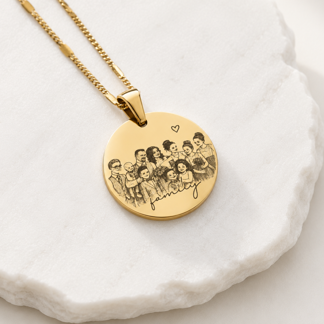 Sacred Photo Necklace | Gold