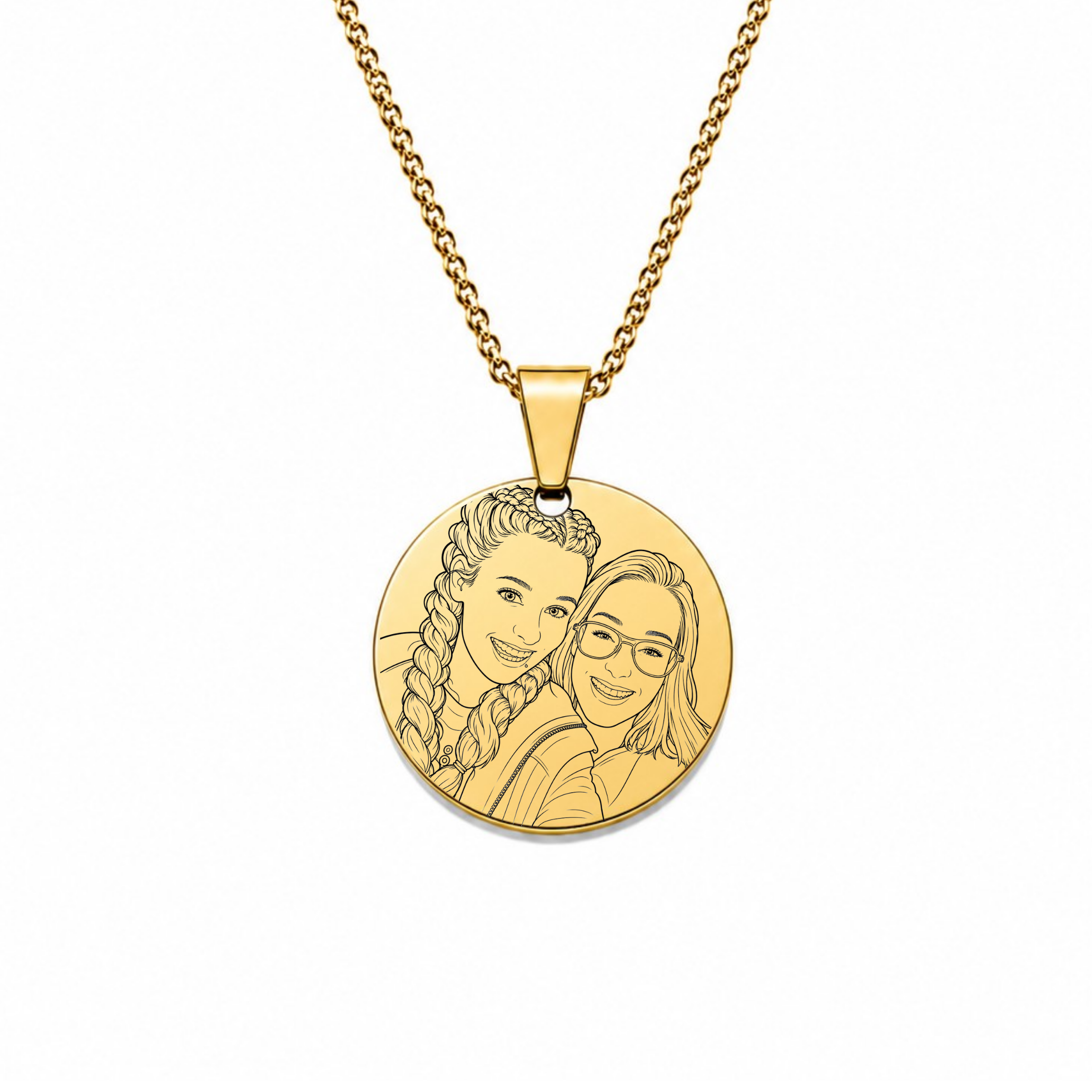 Line Portrait Necklace | ○♡
