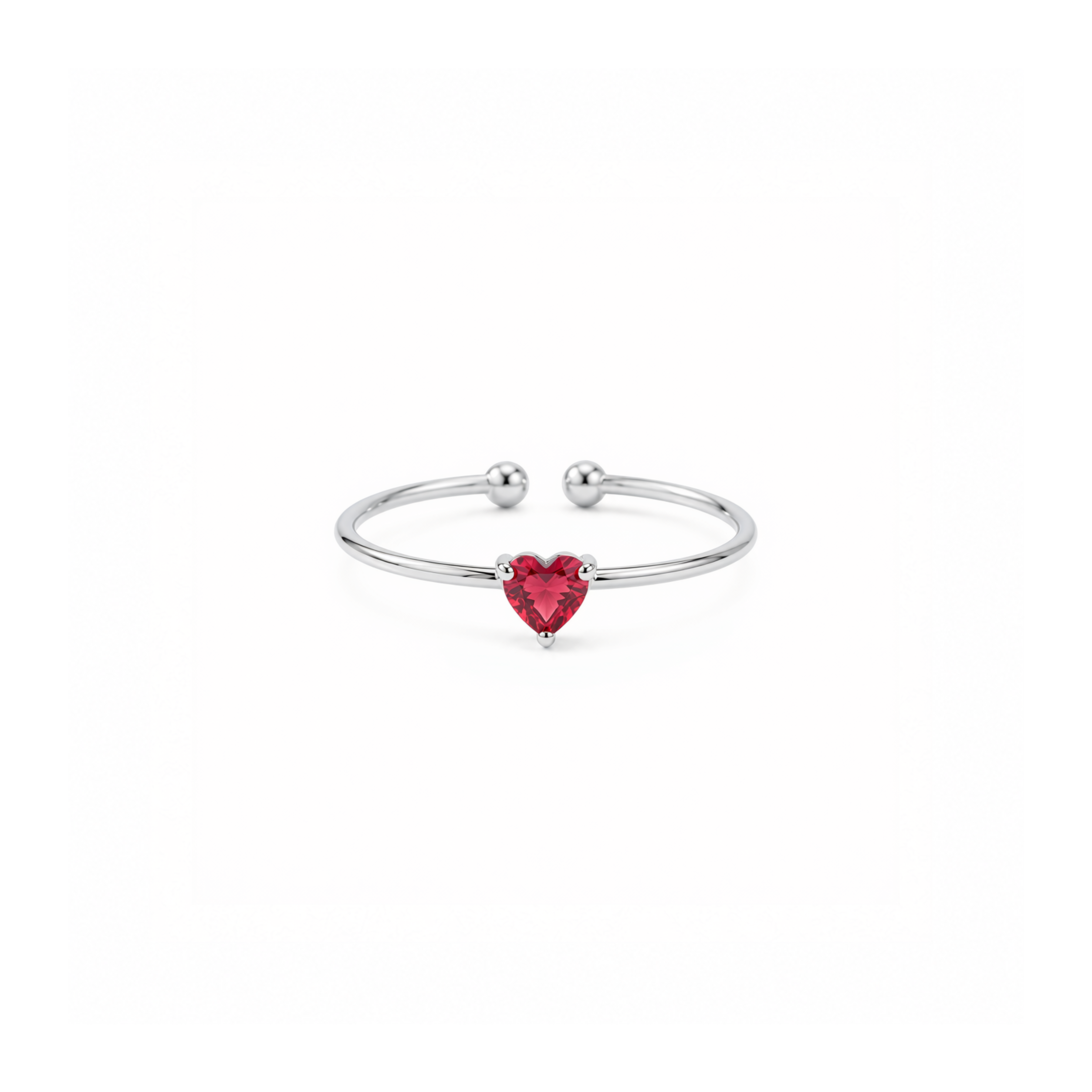 Birthstone Ring July | Silver