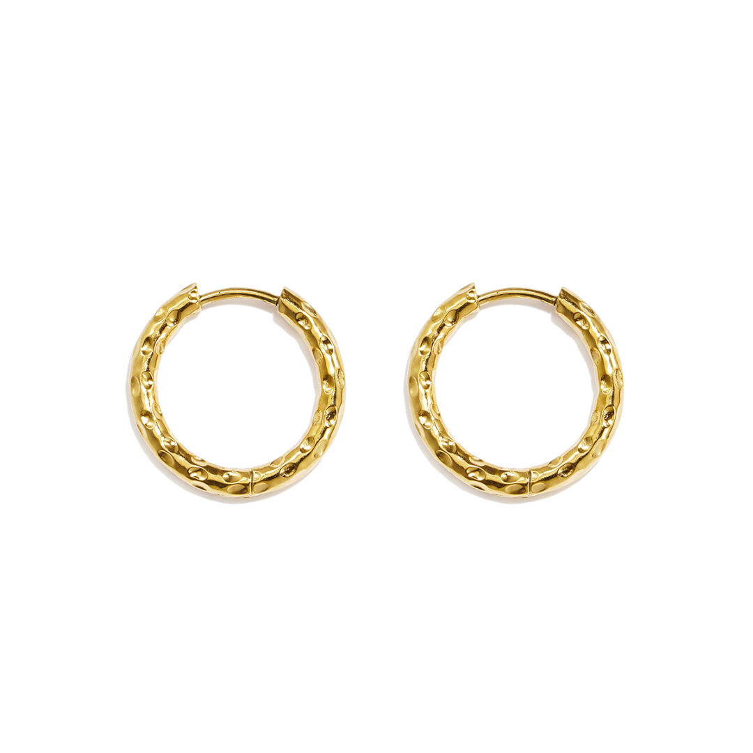 Textured Gold Hoops
