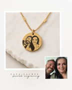 Line Portrait Necklace | ○♡