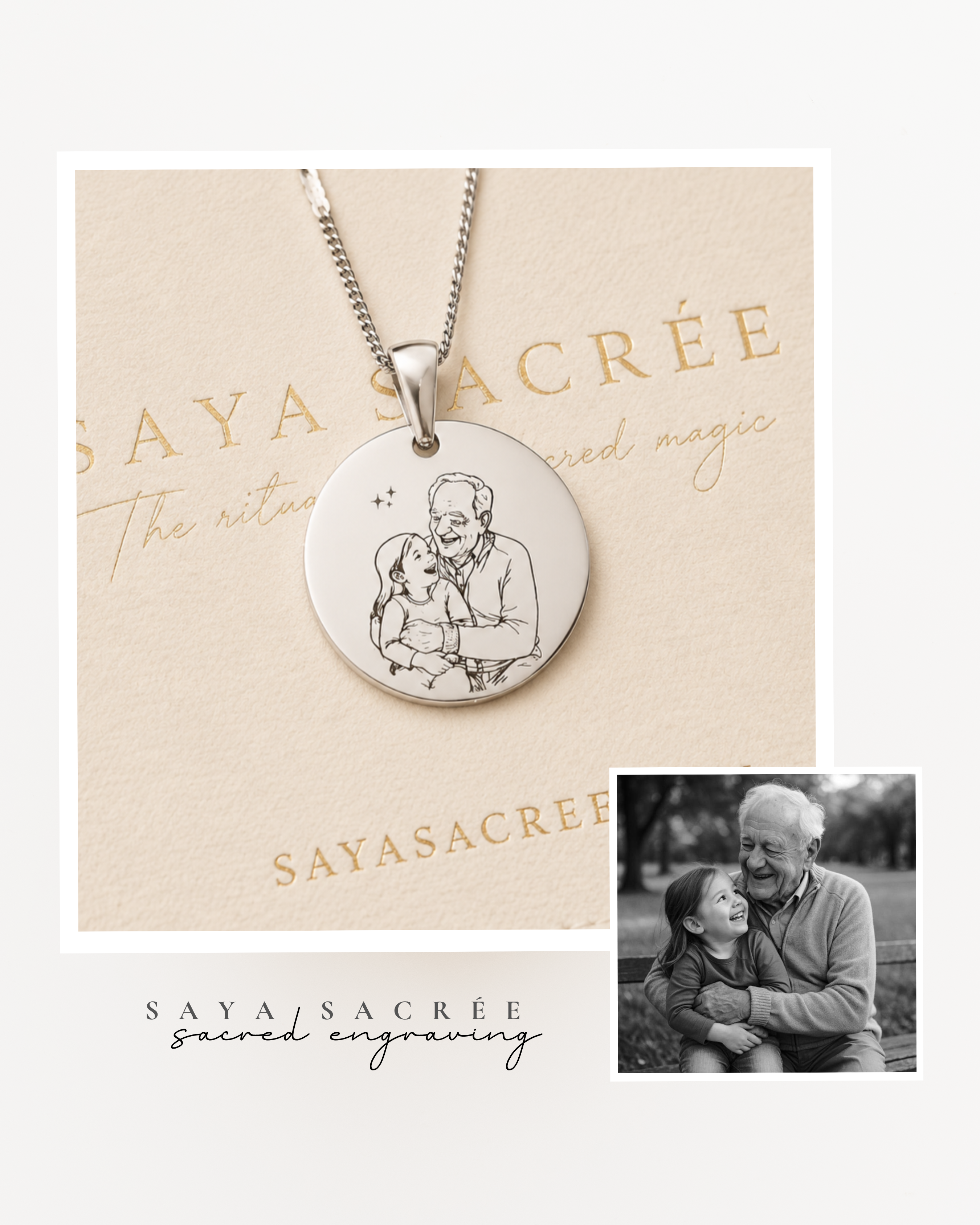 Line Portrait Necklace | ○♡