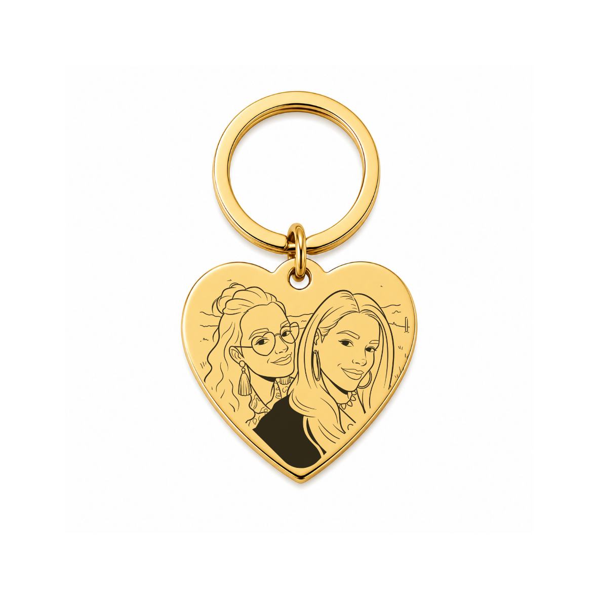 Amore Memory Keychain | Gold