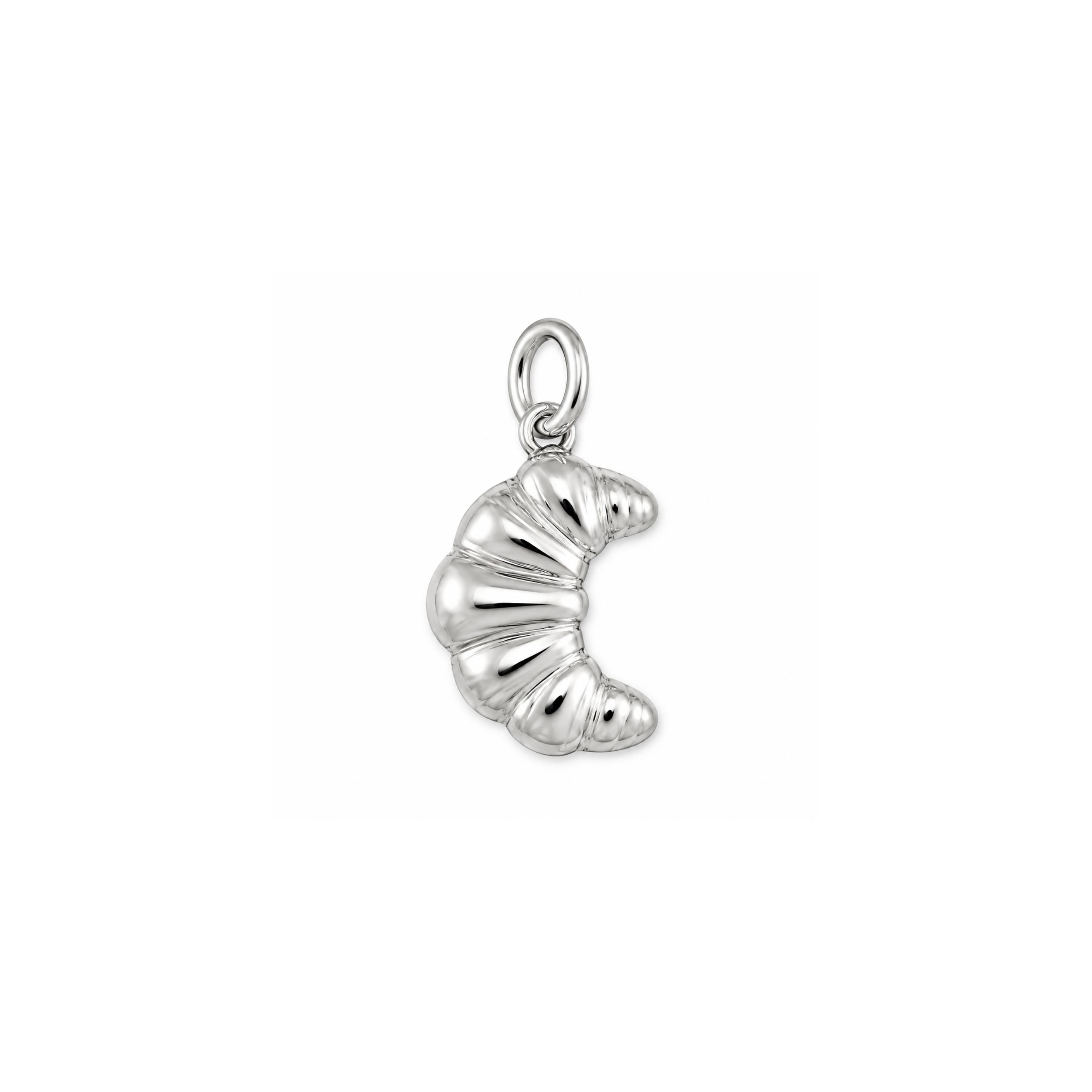Silver Croissant Charm