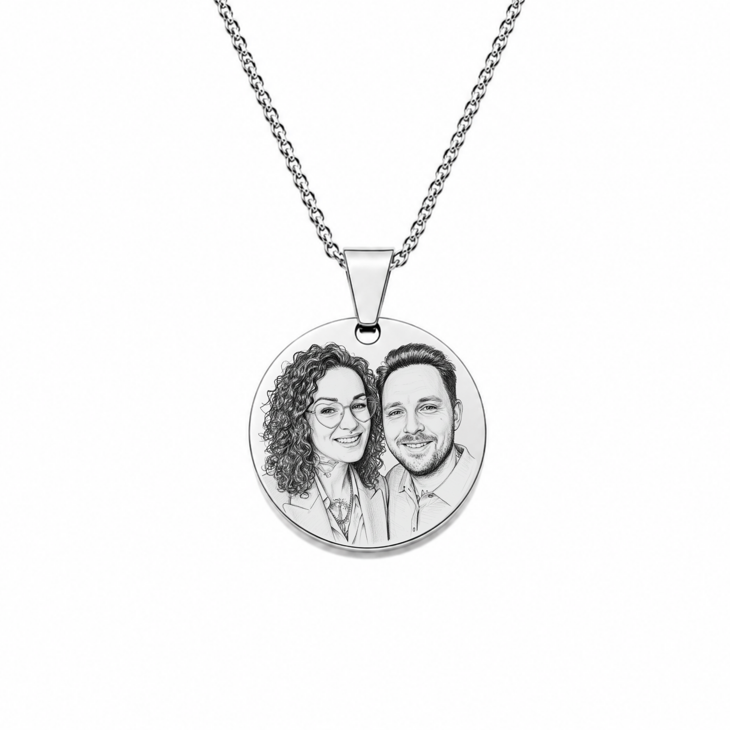 Sketch Portrait Necklace | ○♡