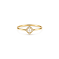 Celeste Pearl Halo Ring