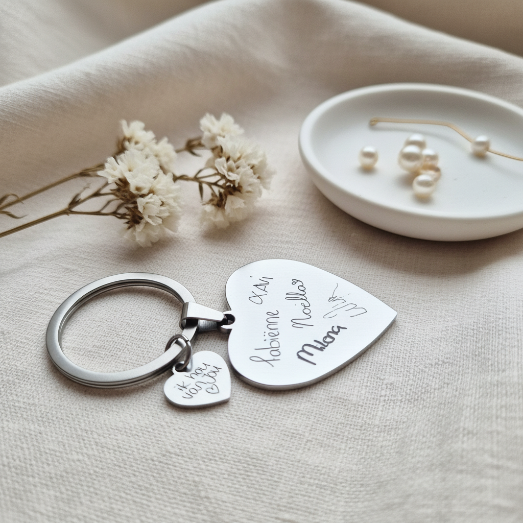 Amore Memory Keychain | Silver
